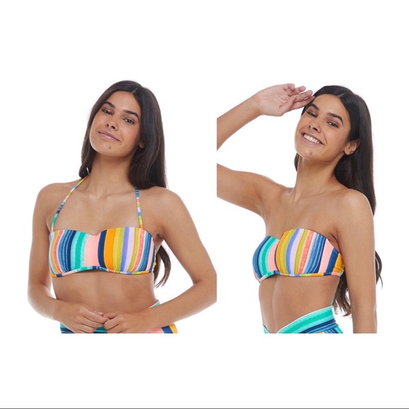 Body Glove Other - NEW Body Glove Crystal Havana Nights Bandeau Bikini Swimsuit Top Size XL